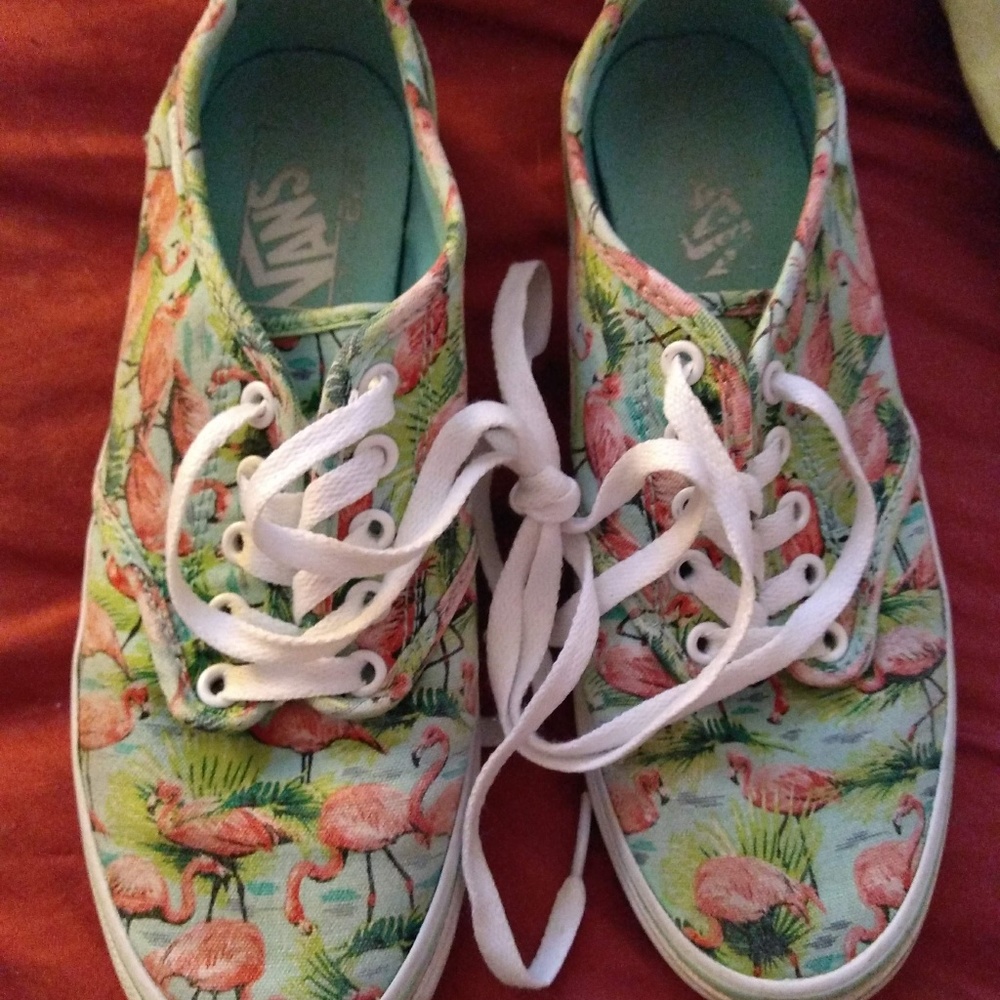 VANS Flamingo print sneakers shoes 7.5